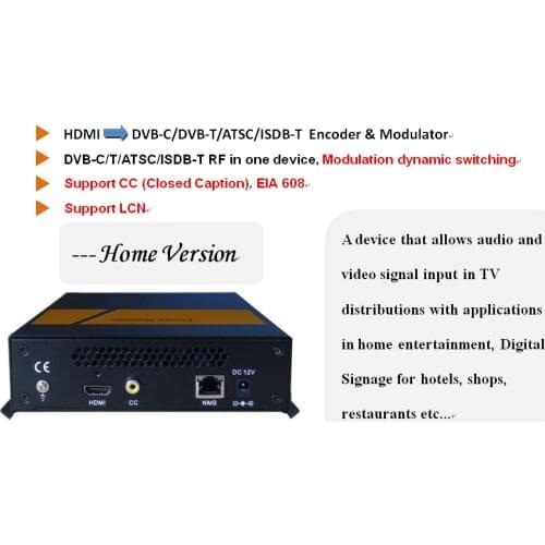 CEL-5113B HDMI HD MPEG2 to DVB-C/T/ATSC/ISDB-T Encoder and Modulator