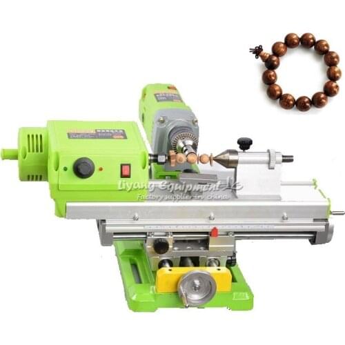 LY 3309 wood lathe Minature Buddha beads lathe machine tool with four jaw chuck 1200W 220V wood working lathe