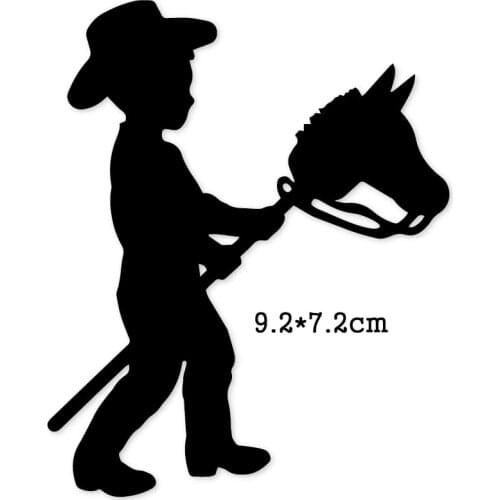 Metal Cutting Dies Boy riding Trojan 2020 New craft die diy Scrapbooking stencil mould emboss paper card making template