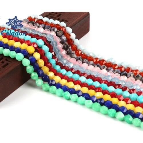 Fashion Approx 48pcs 8mm Faceted Stone Loose Beads For DIY Necklace Bracelet Jewelry Making Finding