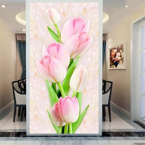 Beibehang papel de parede Simple 3D stereoscopic entrance hallway wall mural wallpaper non-woven wallpaper flowers 3d flooring
