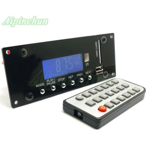 Aipinchun MP3 Decoding Board 4.0 Bluetooth Wireless Audio DIY Module APE/FLAC/WMA/WAV/MP3 Decoder Support U Sisk SD Card Radio