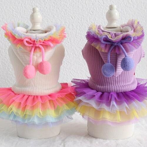 Small Dog Dress Winter Cat Chihuahua Chiwawa Dog Clothes Hooded Coat Outfit Yorkshire Pomeranian Clothing Puppy Costume Apparel