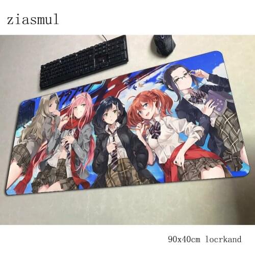 Darling in the franxx padmouse 900x400x3mm gaming mousepad game thick mouse pad gamer computer desk esports mat notbook mousemat