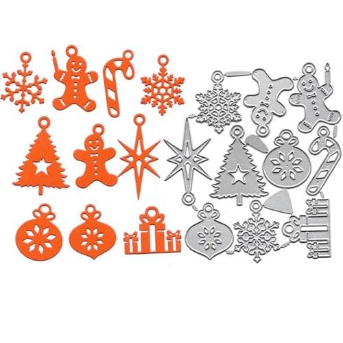 Christmas Decor Metal Cutting Dies Scrapbooking Embossing Folders for Card Making Craft Stencil Paper Dies