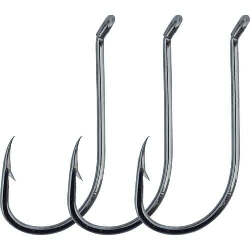 Octopus Beak Fishing Hooks 100pcs/lot High Carbon Steel Offset Point Octopus Beak Fishing Hook Size 1/0-5/0 8299