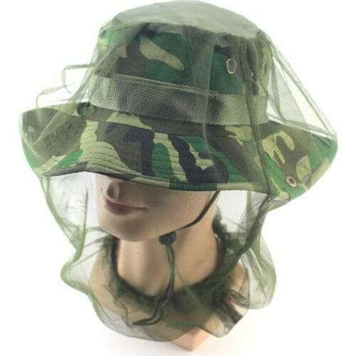 Outdoor Survival Anti Mosquito Bug Bee Insect Mesh Hat Head Face Protect Net Cover Travel Camping Protector Camping Equipment