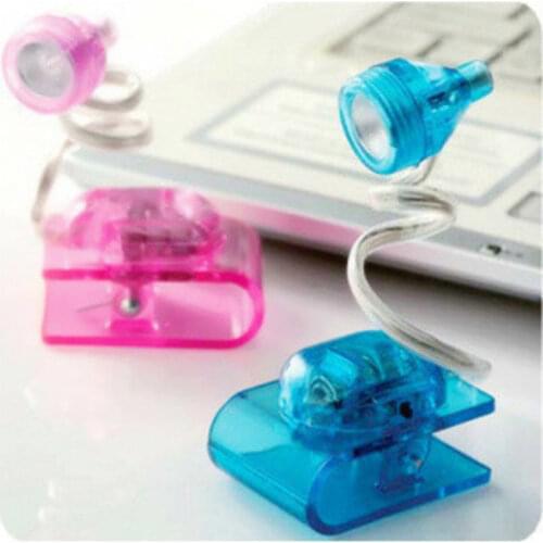 Durable Adjustable Bright LED Clip on Book Reading Light Mini Table Lamp with Battery