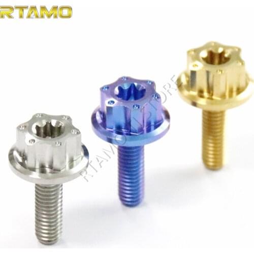 Titanium Bolts M6x20mmTorx Flanged Race Spec Head Screws for Car Bike Motorcyle Parts