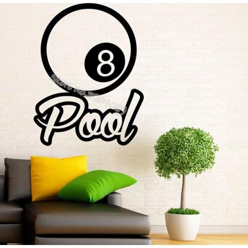 Billiard Pool Wall Stickers Vinyl Wall Decor Snooker Sports Game Home Interior Design boy Bedroom Art Autocollant Murals EB362