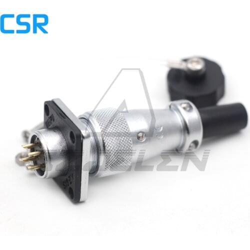 WEIPU WS16 series 4pin waterproof anti-vibration Connector male Plug and female Socket, Industrial power panel mount connector