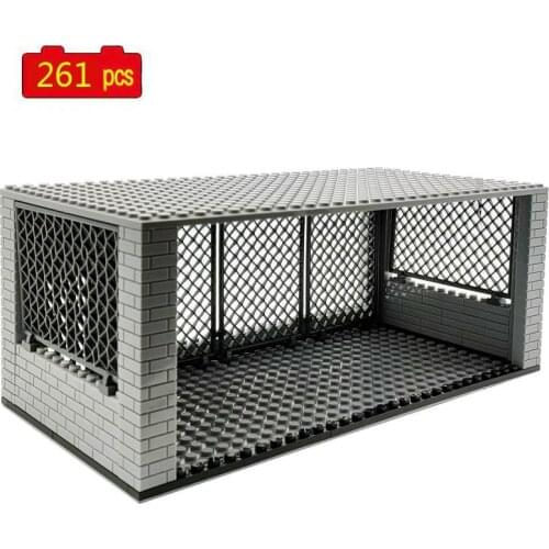 WW2 Military Series World War II Iron Wire Cage Police Station MOC Model Building Blocks Toys Gifts