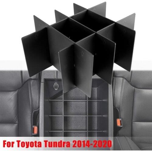 Car Armrest Box Storage Center Console Organizer Insert Divider for Toyota Tundra 2014-2020 Central Co-Pilot Storage Box Divider