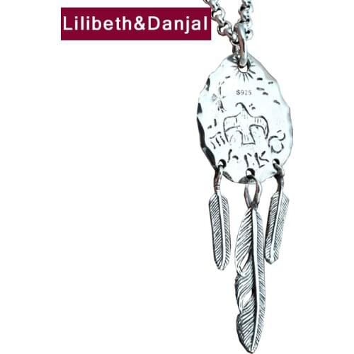 Flying Eagle Feather Sun Rays Real 925 Sterling Silver Fashion Necklace Pendant Jewelry Women Men 2021 Designer Free Shipping P2