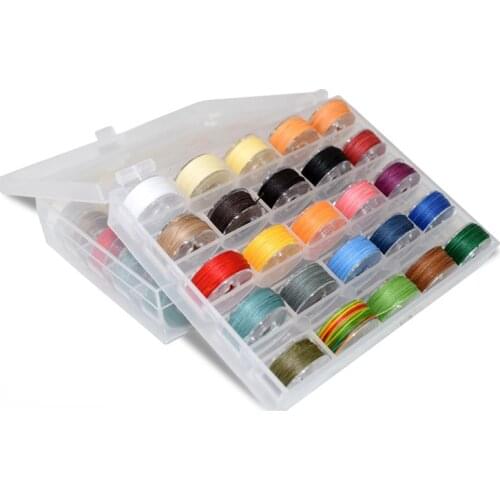 25pcs/Box Mixed Color Waxed Polyester Thread Cords for Jewelry Necklaces DIY Making Stringing Materials 0.45mm 0.55mm 0.65mm