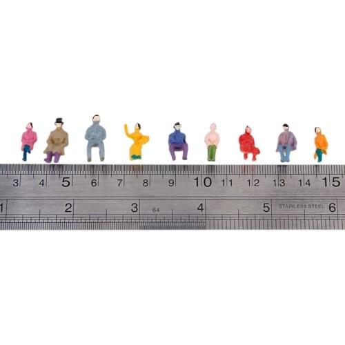 50 Painted Model Train Seated Figures People Passengers 1/87 HO OO Diorama