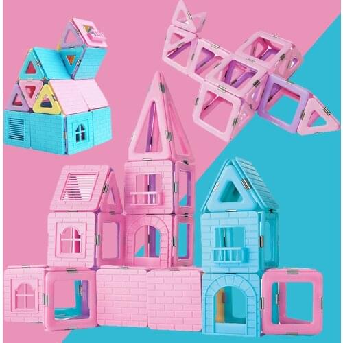 55pcs-188pcs NEW Big Size Strong Magnet Blocks Designer Construction Set DIY Building Magnetic Blocks Educational Toys Kids Gift