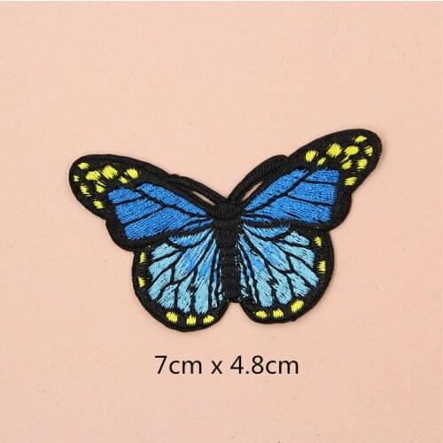 6Pcs Butterfly Patches For Clothing Iron On Embroidered Appliques DIY Apparel Accessories Patches For Clothing Fabric Badges