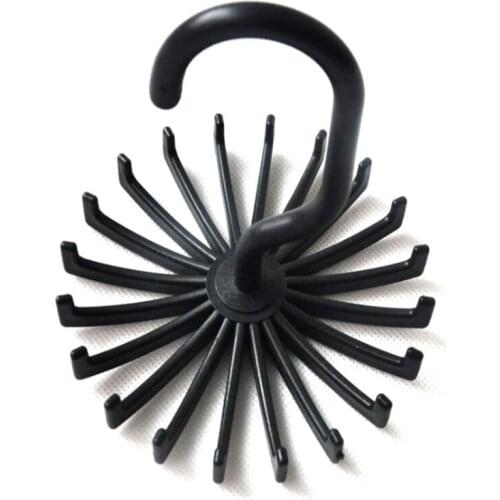 600pcs/lot 360 Degree Rotating Tie Rack Adjustable Tie Hanger Holds Neck Ties Tie Organizer for Men 20 Necks