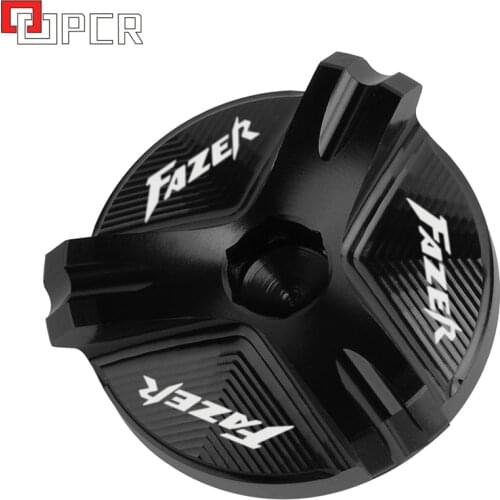 Logo FAZER Black For Yamaha FZ1 FZ6 FZ600 FZ6R FZ8 Fazer CNC Aluminum Oil Filler Cap Plug cover CAP