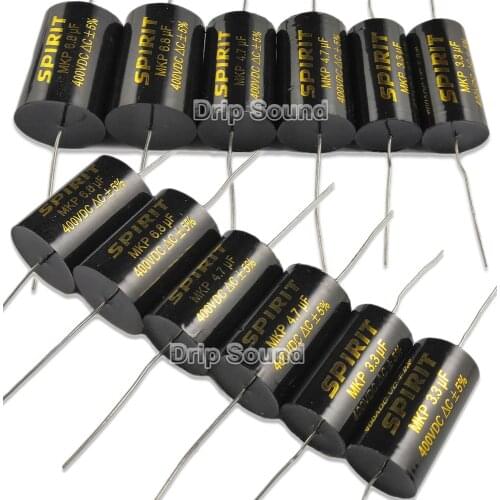 2pcs 2.2uF-10uF 400V Car Audio Speaker Frequency Divider Crossover Polypropylene Film Non-Polarity Capacitor