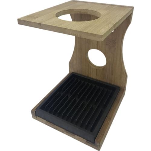 Bamboo Coffee Dripper Stand Filter Holder Tray Drip Station Tea Dripping Anti Slip Base Barista Kitchen Coffee Maker