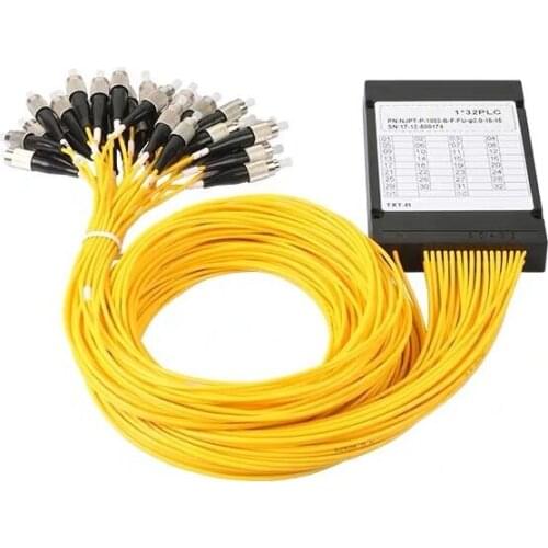 Free Shipping FC/UPC 1x32 1M caixa De Fibra óptica FTTH PLC splitter ABS 1x32 PLC splitter