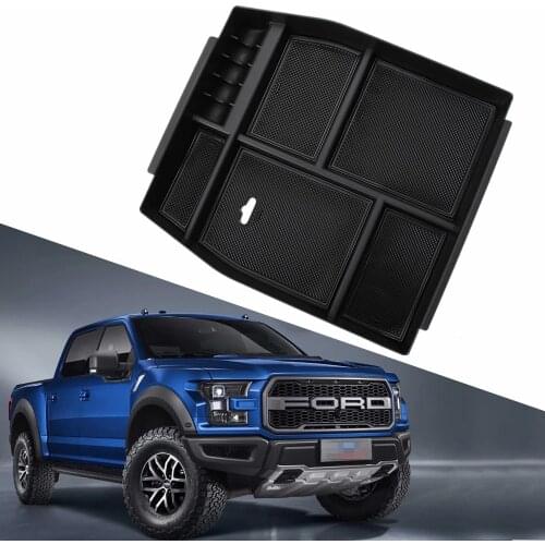 1 Pcs Black Ford Raptor Aufbewahrungs Box for 2015-2019 Ford F150 Car Accessories Armrest Box Storage