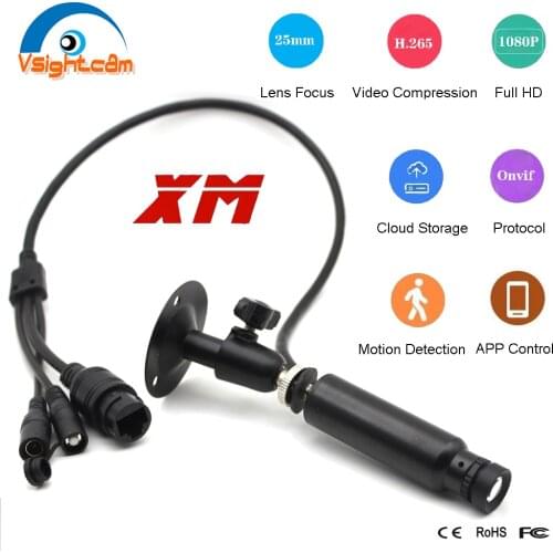 Mini Bullet Camera H.265 1080P IMX307 Sensor 25mm Lens Long Distance Viewing IP Camera Surveillance P2P Onvif Network Camera