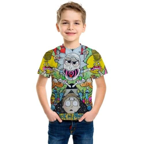 Kawaii pattern childrens clothing ladies and cartoon childrens T-shirts anime style girls and boys T-shirts summer cute style