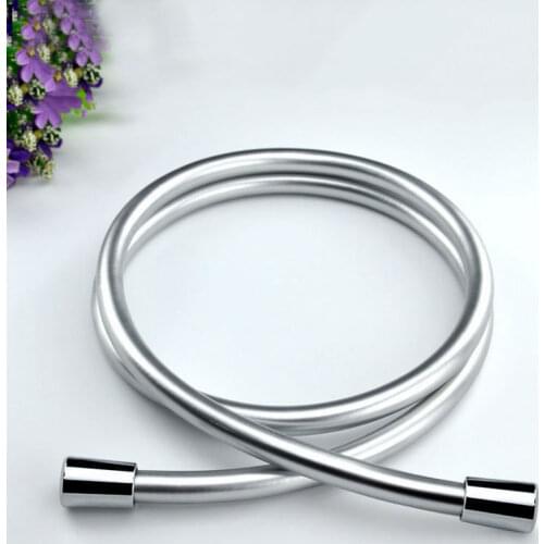 PVC High Pressure Silver PVC Smooth Shower Hose For Bath Handheld Shower Head Flexible Shower Hose Fast Shipping