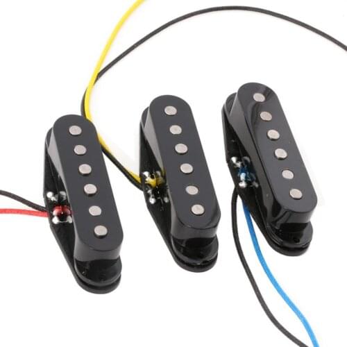 High Output Guitar Pickup Single Coil Humbucker Pickups Neck Middle Bridge Set for ST Black