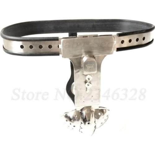 BDSM Adult Sex Toys For Man Stainless Steel Male Underwear Chastity Device Belt with Stool Hole,Cock Cage,Testis Ball Stretcher