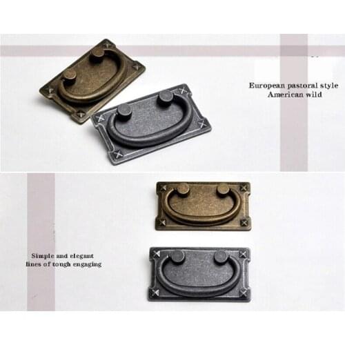4PCS Classic Retro Antique Europe Type Cupboard Closet Cabinet Handle Furniture Knob Ring Pull Drawer Locker Pull Tab Griphook