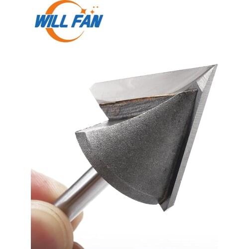 Will Fan 3V Tools Blade Dia 22mm Shank 6mm 60 90 Degree CNC End Mill Cutter Router Knife 3DV Bit For Cut Wood MDF