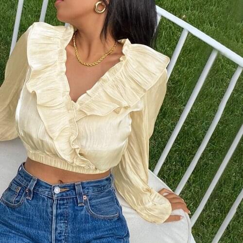 LAISIYI Womens Satin Shirts