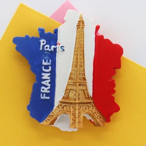 Fridge magnet france souvenir eiffel tower model kids like kitchen decoration magnetic sticker paper paste resion stereo gift