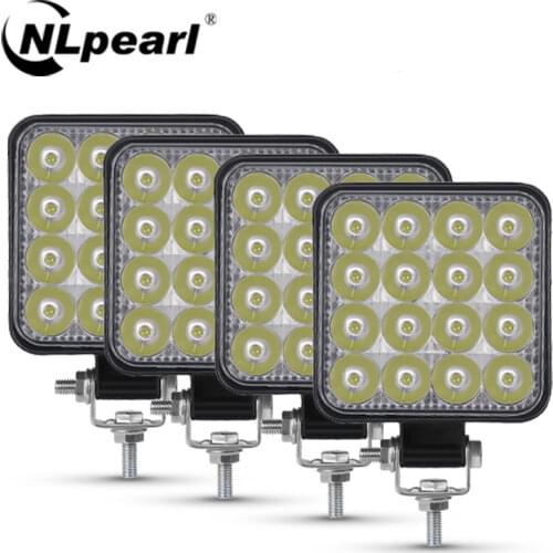NLpearl Light Bar/Work Light 42W 48W Mini LED Work Light Off Road 12V 24V Spotlight LED Bar For Jeep Truck 4X4 4WD Car SUV ATV