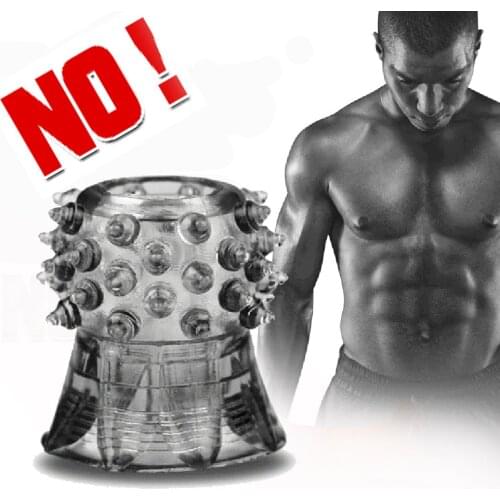 Reusable Silicone Crystal Soft Penis Sleeve Penis Enlargement Semen Lock Cock Ring Ejaculation Delay Sex Toys Tools For Men