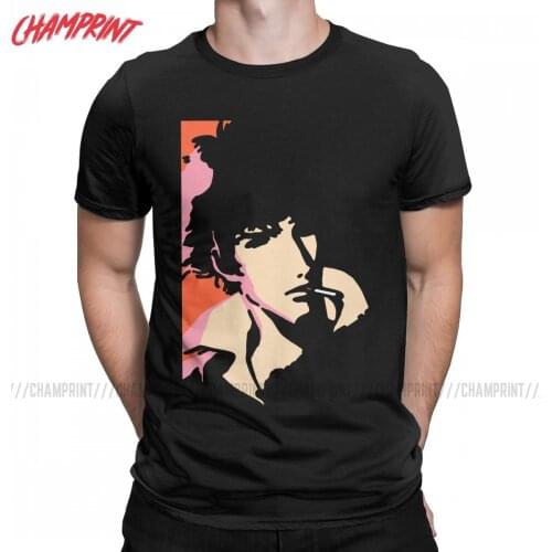 Men Cowboy Bebop Spike Spiegel T Shirts Anime 100% Cotton Clothes Fun Short Sleeve O Neck Tees Plus Size T-Shirt