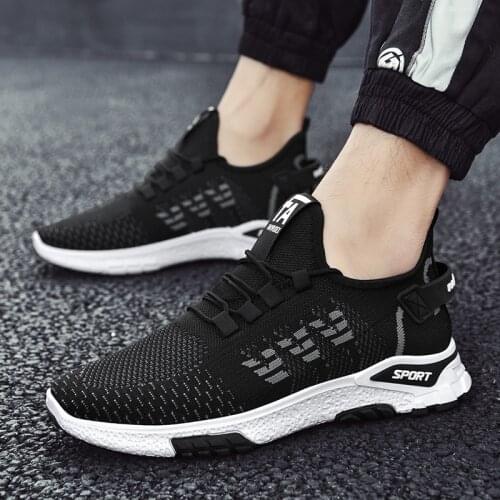 Men Sneakers Breathable Mesh Running Shoes Outdoor Sport Man Fashion Comfortable Casual Gym Shoes Lightweight Sock Walking Shoe