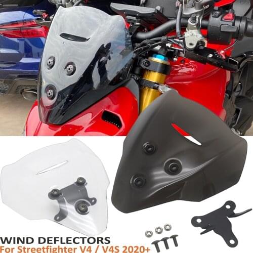 NEW Motorcycle Windscreen Windshield Viser Baffle VIsor Wind Deflectors For DUCATI Streetfighter V4 V4S V4 S 2020 2021