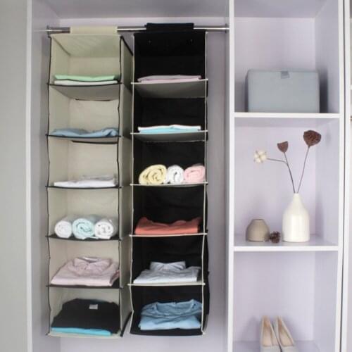Bathroom Hanging Bag Folding Storage Bag Portable Cabinet Clothes Organizer Hanging Bedroom Household Fabric Bag Pocket