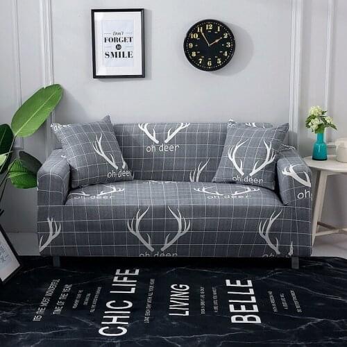 Snowflake Feather Pattern Stretch Sofa Cover Sofa Cover Single Double Triple Four Seater Size Sofa Cover