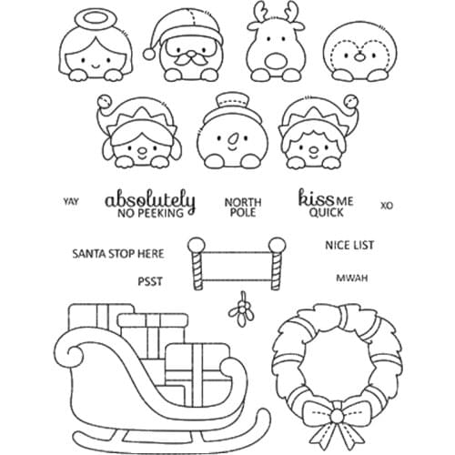 Christmas animal transparent Clear Silicone Stamp/Seal for DIY scrapbooking/photo album Decorative clear stamp sheets B0321
