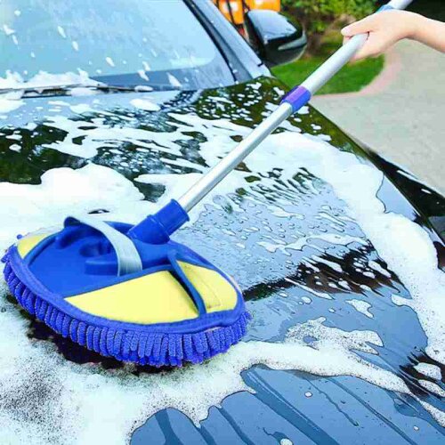 Wholesale Car Washing Mop Car Cleaning Brush Car Wash Brush Telescoping Long Handle Cleaning Mop Chenille Broom Auto Accessories