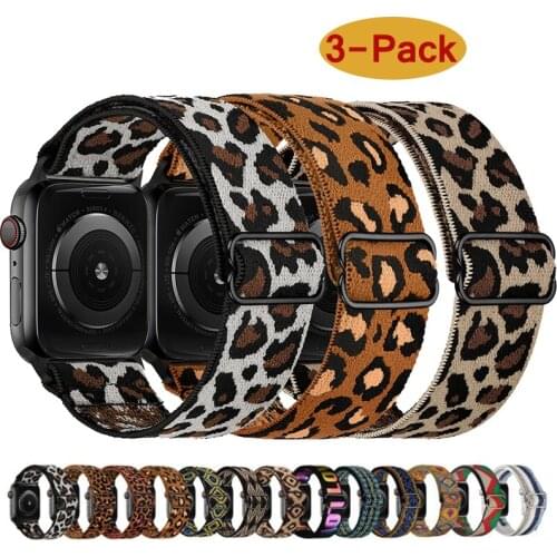 Elastic Fabric Strap Loop for Apple Watch iWatch SE 6 5 4 3 2 38mm 42mm 40mm 44mm Nylon Men Women Replacement Band Scrunchie