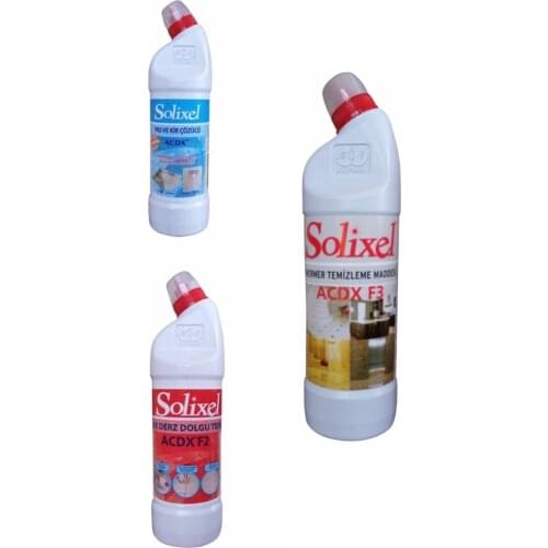 Solixel Bathroom Toilet Cleaning 950Ml + Tiles and Joint Sealant Cleaning 950Ml + Marble Cleaning 950Ml