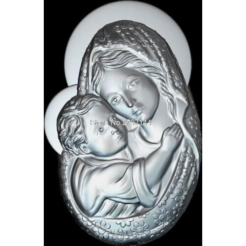 St_Maria 3D model relief figure STL format Religion 3d model relief for cnc in STL file format