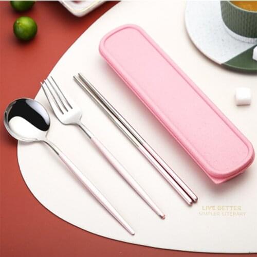 Visual Touch 3pcs Dinnerware Set 304 Stainless Steel Cutlery Dinner Set Fork Spoon Silverware Set Kitchen Tableware Set
